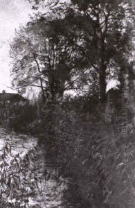 Verschilftes Teichufer