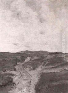 Dunenlandschaft Mit Feldweg Dunenlandschaft Mit Feldweg