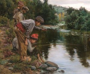 Ninos De Pesca by Juan Baixas-Garrate