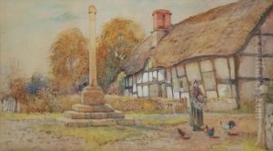 'feeding The Chickens' by John Clayton Adams
