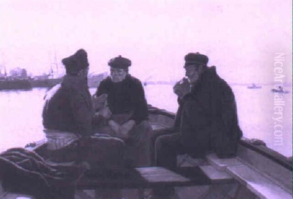 Three Fishermen In A Boat - view 1