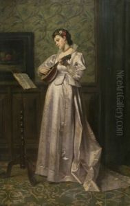 Ladies With Mandolin by Ladislaus Bakalowicz