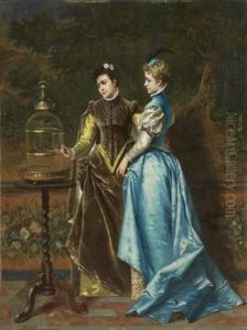 Eleganta Damer Med Fagelbur