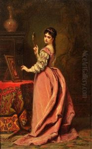 Femme Au Miroir by Ladislaus Bakalowicz