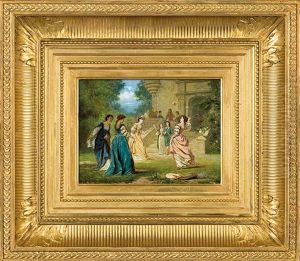 Playing Badminton by Ladislaus Bakalowicz