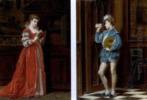 A Good Read (+ The Message, Sgd., Insc.; Pair) by Ladislaus Bakalowicz