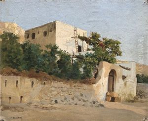 Vor Einem Haus In Tunis by Stephan Vladislavovich Bakalowicz