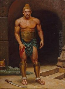 Verletzter Romischer Gladiator Nach Dem Kampf by Stephan Vladislavovich Bakalowicz