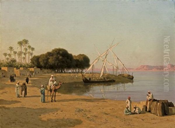 Trading Ships On The Nile - view 1