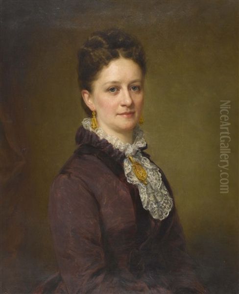 Portrat Einer Dame Mit Goldenem Anhanger - view 1
