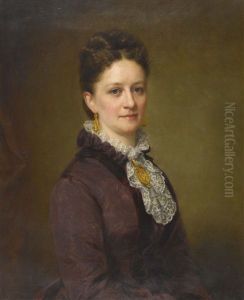 Portrat Einer Dame Mit Goldenem Anhanger by George Augustus Baker Jr.