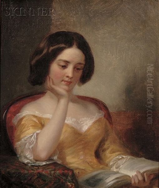 Young Woman Reading - view 1