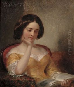 Young Woman Reading by George Augustus Baker Jr.
