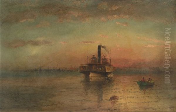 Ferry Departing, Castle Clinton, New York Harbor - view 1