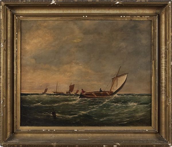 Seascape With Sailboats - view 1