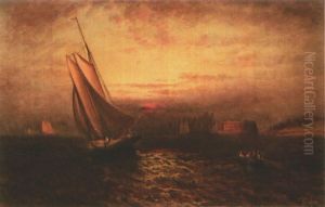 Governor's Island With Castle Williams, New York Harbor by Elisha (Taylor) Baker