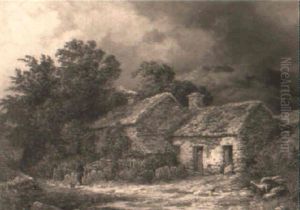 A Welsh Shepherd's Home by Samuel Henry Baker
