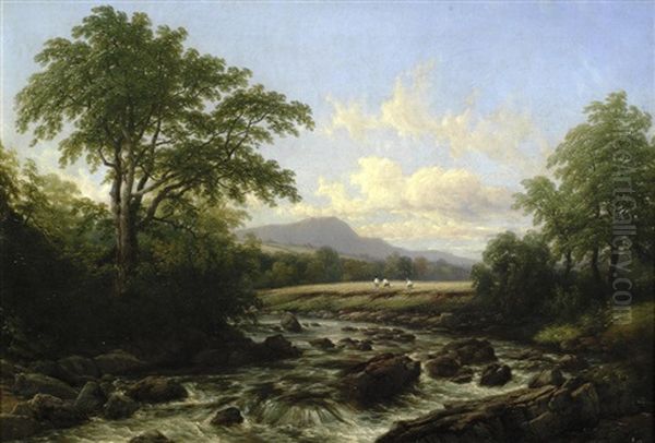 On The Usk Near Trecastle - view 1