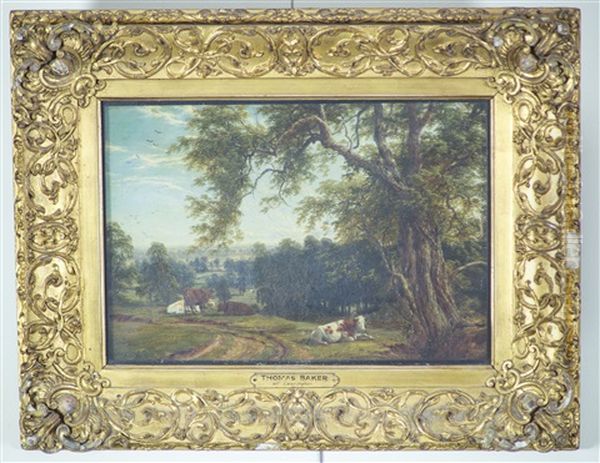 Cattle In A Woodland Landscape - view 1