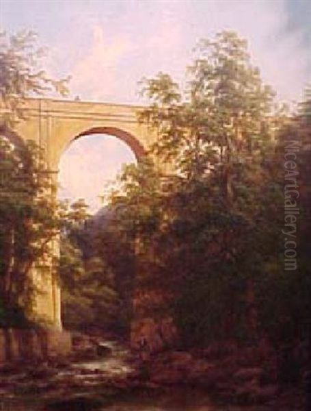 Fisherman Beneath The Aquaduct - view 1