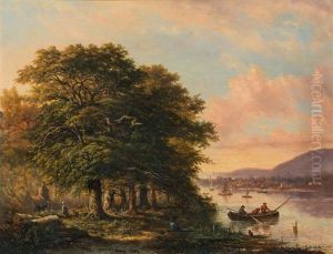 Flusslandschaft Mit Fischern by Alexander Hieronymus Bakhuyzen