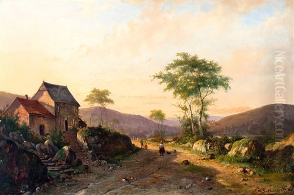 Namiddagzon In Heuvellandschap - view 1