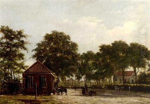 Figures Near An Inn - view 1