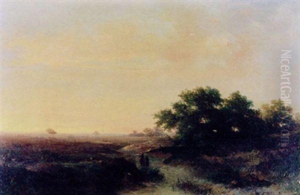Abendlandschaft Mit Figurenstaffage - view 1