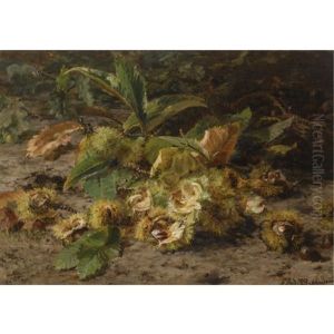 A Still Life With Sweet Chestnuts by Gerardina Jacoba van de Sande Bakhuyzen