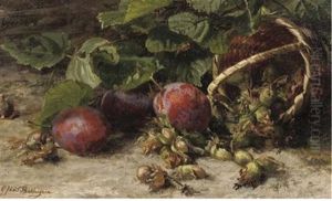Le Dessert De Bebe - Prunes And Hazelnuts by Gerardina Jacoba van de Sande Bakhuyzen
