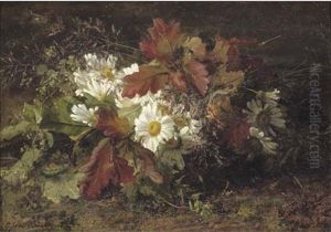 An Autumn Bouquet With Oak Leaves by Gerardina Jacoba van de Sande Bakhuyzen