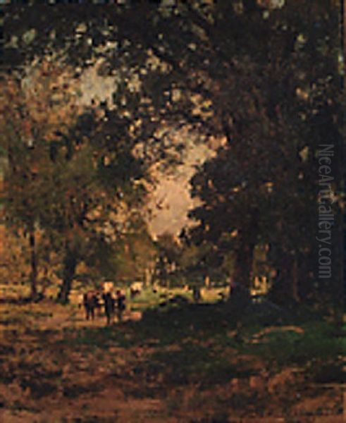 Cattle In Sunlit Pastures - view 1