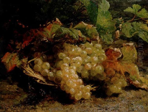 Autumn Treasures: Grapes In A Wicker Basket - view 1