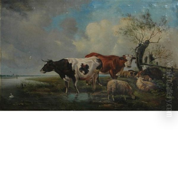 Cows In A Landscape - view 1