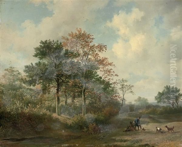 Hunters With Their Dogs - view 1