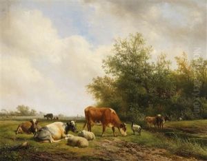 Hollandische Weidelandschaft by Hendrik van de Sande Bakhuyzen