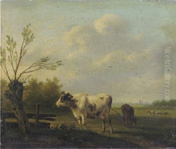 Cows In A Summer Meadow - view 1