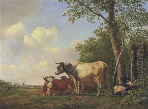 Weidelandschaft Mit Kuhen - view 1