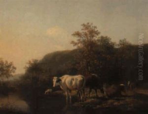 Cows By A Stream Cows By A Stream