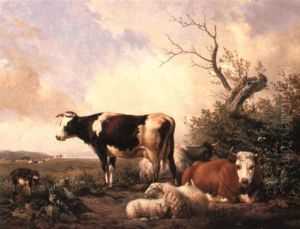 Cattle And Sheep In A Landscape Cattle And Sheep In A Landscape