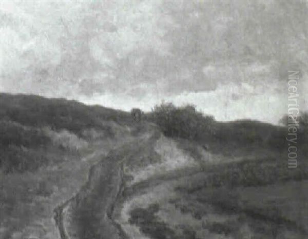 Wagon Along A Hilly Landscape - view 1