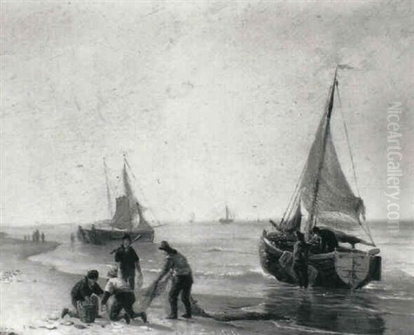 Fishermen Unloading The Catch - view 1