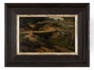 Landscape by Julius Jacobus Van De Sande Bakhuyzen