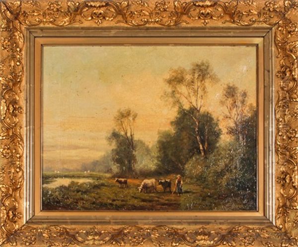 Landscape With Figure And Cattle - view 1