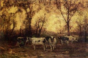 In De Melkbocht by Julius Jacobus Van De Sande Bakhuyzen