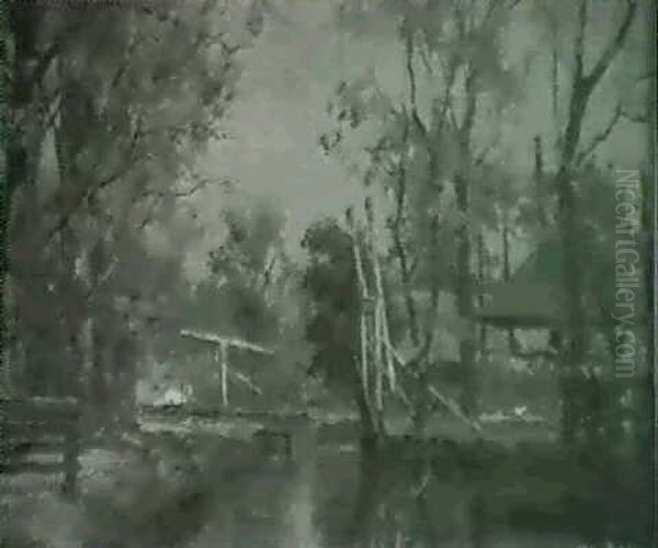 Dutch Canal With Bridge - view 1