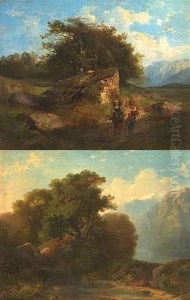 Parthie Aus Dem Berner Oberland (+ Parthie Vom Vierwaldstatter See; Pair) by Julius Bakof
