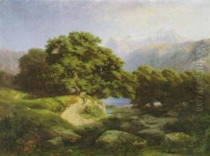 Sommertag Am Vierwaldstatter See Mit Blick Auf Eiger, Jungfrau Und Monch by Julius Bakof
