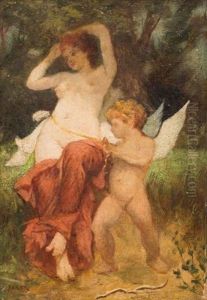Venus Et Cupidon, Au Verso Esquisse Antique Venus Et Cupidon, Au Verso Esquisse Antique