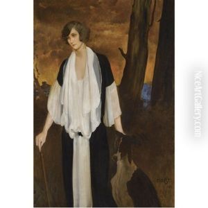 Portrait Of The Future Countess Henri De Boisgelin by Leon Bakst